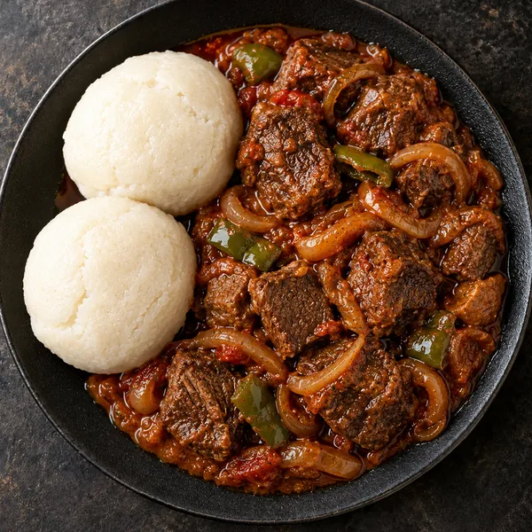 Ngombe, bœuf en sauce